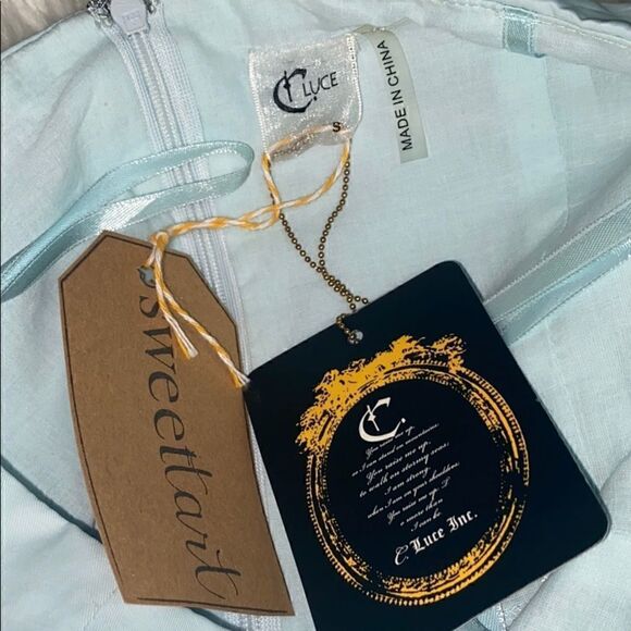 Anthropologie C Luce Dress Womens Size Small strapless Fit & Flare bandeau New - Picture 7 of 8